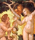 Raphael The Stanza Della Segnatura Ceiling Adam And Eve [detail 1]